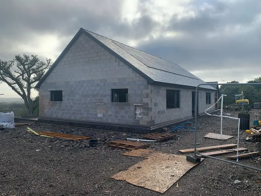 New build property under construction wired from first fix